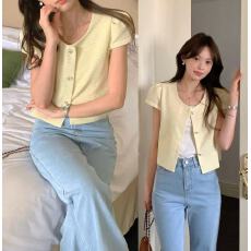 批发实拍已出货 法式小香风设计短款泡泡袖<b class='q'>短外套</b>女