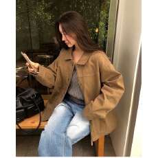 批发chic 韩版秋冬时尚复古美拉德立领拉链棒球服<b class='q'>百搭</b>夹克外套