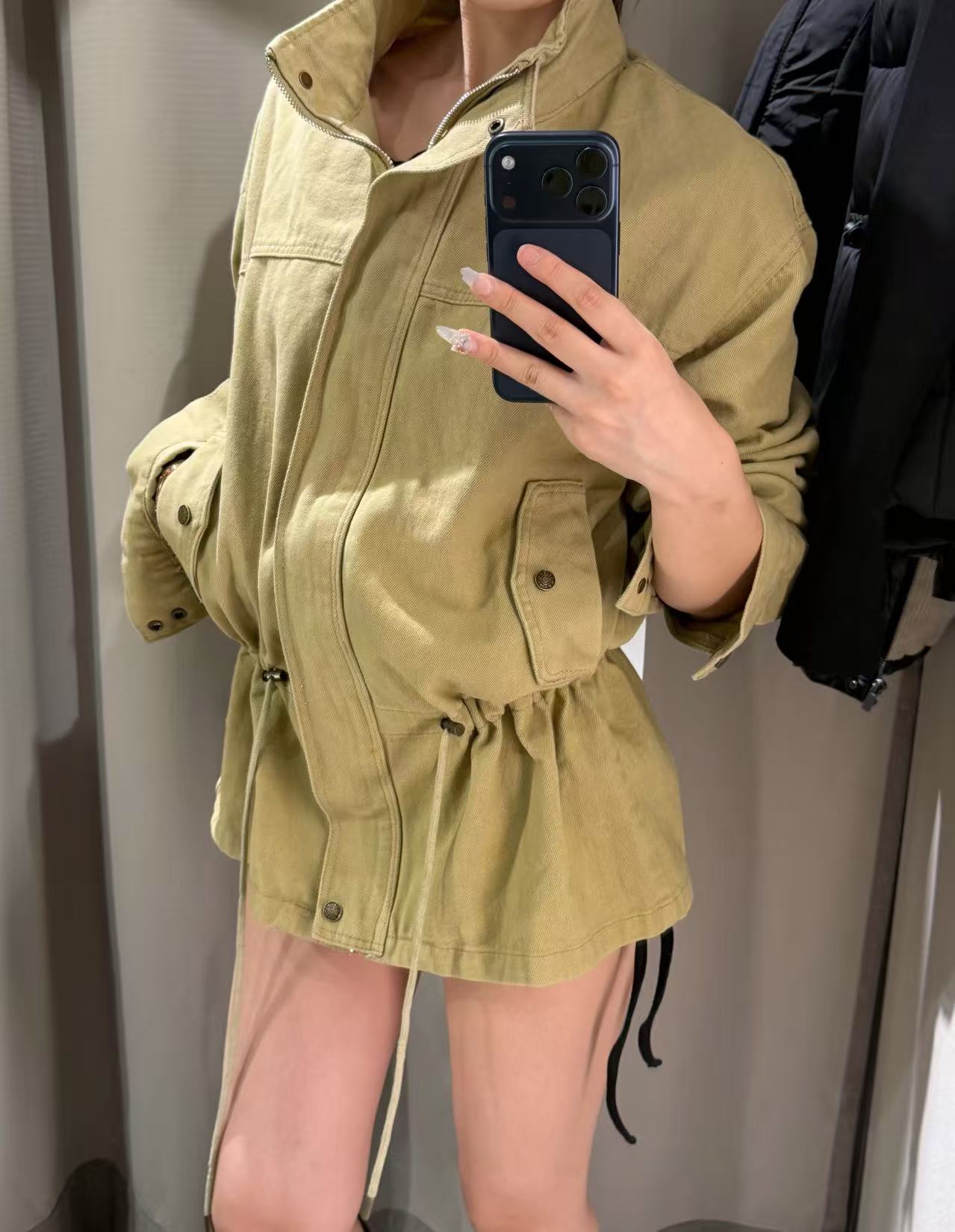 BY35661# INS秋季新款时尚设计感复古百搭宽松显瘦休闲工装夹克外套女 服裝批發女裝批發服飾貨源
