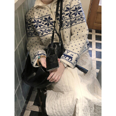 批发重工立领拉链<b class='q'>毛衣</b>外套女秋冬2025新款宽松显瘦<b class='q'>短款</b>露肚脐针织上衣