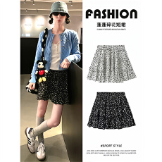 批发黑色碎花裙女春夏季2026新款蛋糕裙小个子显瘦a字<b class='q'>短裙</b>蓬蓬半身裙