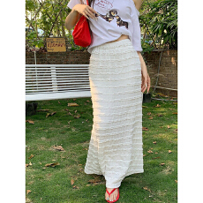 批发韩国东大门2026夏季新款女装时尚洋气多层花边<b class='q'>半身</b>裙<b class='q'>包臀</b>鱼尾<b class='q'>长裙</b>