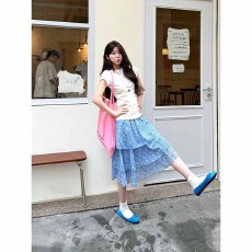 批发韩系度假风时尚套装女夏季2026款短袖T恤女搭不规则半身裙两件套