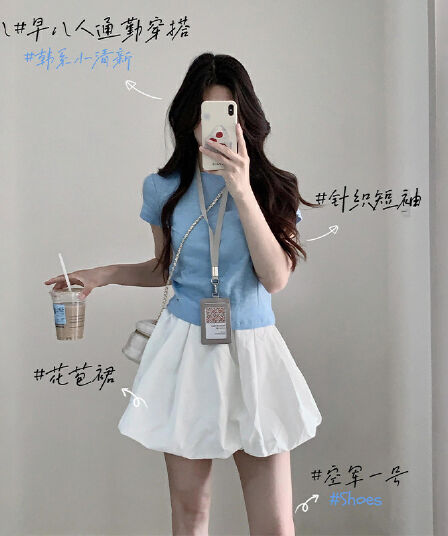 화이트 꽃밭 바지 여성 여름 2026 새로운 작은 키 하이웨이스트 퍼프 넓은 다리 호박 바지 랜턴 짧은 바지