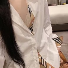 批发蝴蝶结刺绣蓝色条纹<b class='q'>衬衫女</b>秋季新款宽松长袖防晒上衣休闲外套