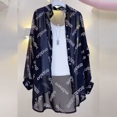 批发防晒衣女夏季新款薄款披肩空调开衫<b class='q'>衬衣</b>外搭上衣宽松大码雪纺<b class='q'>衬衫</b>