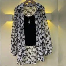 防晒衣女夏季新款薄款披肩空调开衫衬衣外搭上衣宽松大码雪纺衬衫