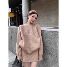 批发韩系慵懒气质<b class='q'>套装</b>裙女2025秋季新款字母印花毛衣高腰半身裙两件套