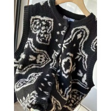 批发宽松慵懒提花针织马甲女春季2025<b class='q'>新款</b>高级感叠穿无袖外搭毛衣<b class='q'>背心</b>