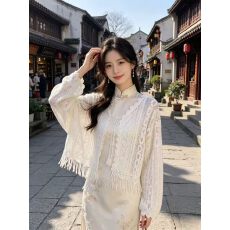 批发波西米亚度假风镂空外搭<b class='q'>蕾丝</b>防晒开衫女夏薄款配吊带裙罩衫<b class='q'>小</b><b class='q'>披肩</b>