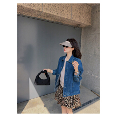 批发莉贝琳sisy全棉牛仔外套女复古摩登宽松小翻领开<b class='q'>春</b>短款夹克上衣