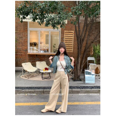 批发【花花】西部<b class='q'>牛仔</b>~复古做旧水洗流苏包包长袖<b class='q'>牛仔</b>外套（有包包）