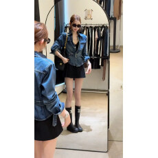 批发超有范气质收腰牛仔外套女<b class='q'>春</b>季2026新款高级感显瘦百搭翻领上衣