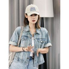 批发美洋MEIYANG【】清迈假日二号牛仔外套 棉麻炒盐短袖-周二