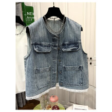 批发蕾丝拼接<b class='q'>牛仔</b>马甲女2026春夏款设计感巨好看百搭无袖<b class='q'>背心</b>坎肩马夹