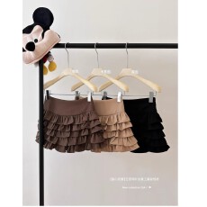 批发林<b class='q'>夏</b><b class='q'>夏</b>重工五层木耳花边蓬蓬蛋糕裙女A字半身裙小个子短裙