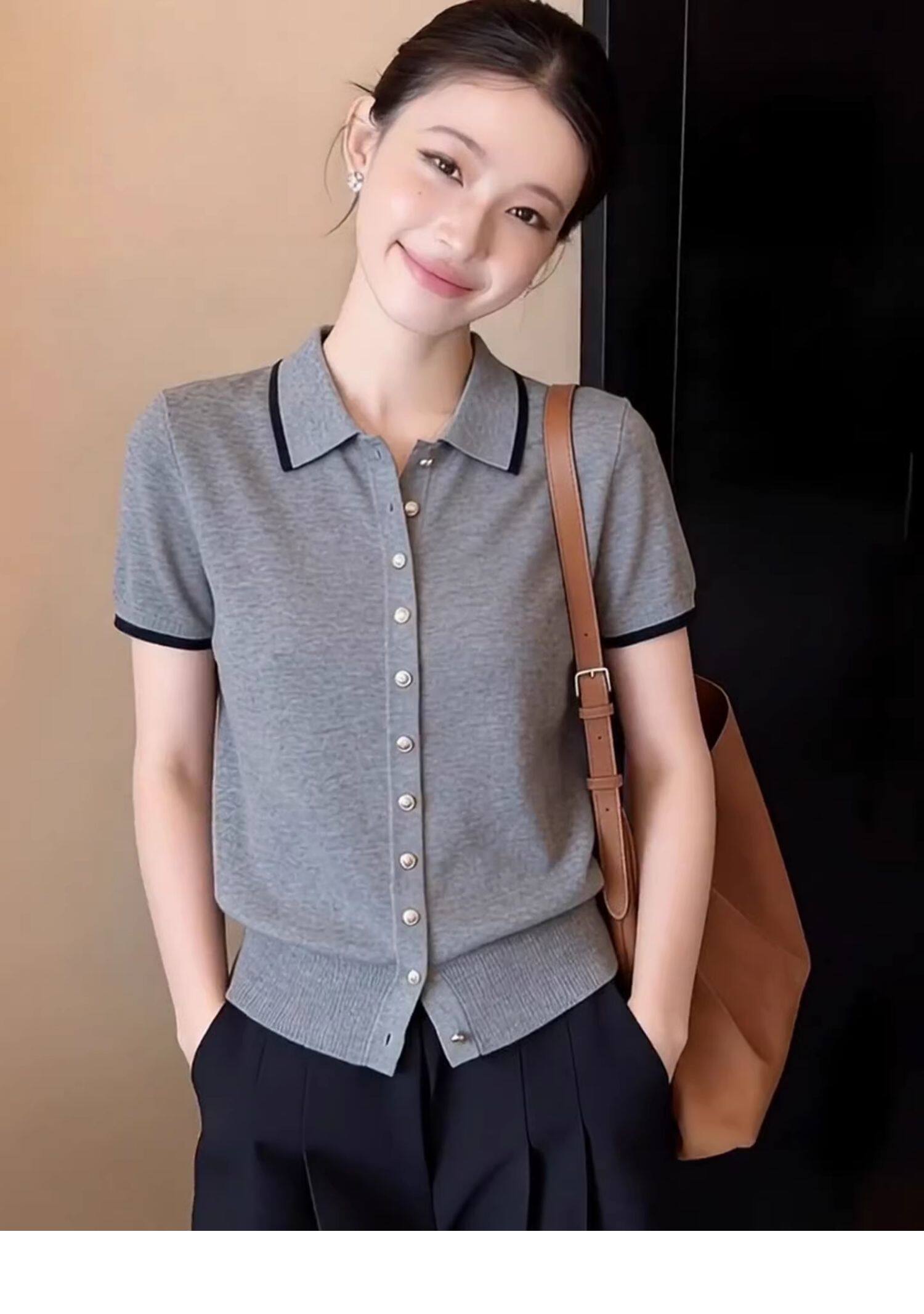 회색 폴로 칼라 출퇴근 다용도 세련된 반팔 티셔츠 2026 여름 새로운 캐주얼 맨위