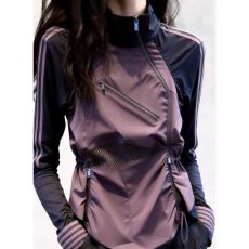 批发简约时尚大撞色设计感上衣女2026年秋季新品女装高级感运动风小衫