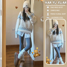 批发孕妇超好看高级感软糯重工韩版宽松外穿套头毛衣女款2025新款<b class='q'>春</b>季