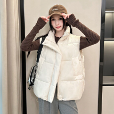 批发現货实拍新款韩系保暖面包服马甲秋<b class='q'>冬</b>宽松外搭棉衣孕妇外套