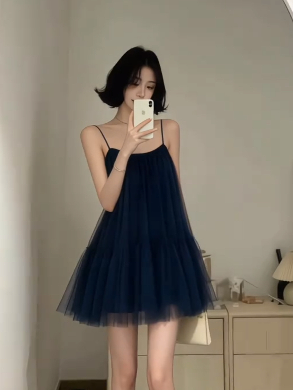 망사 요정 치마 슬립 여성 드레스 여름 새로운 해변가 휴가 바람 퍼프 짧은 치마