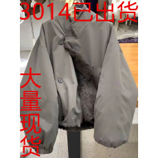 批发2025冬季新款酷飒风高级感超好看短款工装内胆毛毛派克服外套女