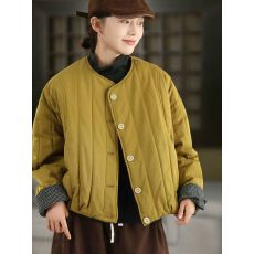 批发冬季新款休闲<b class='q'>文艺</b><b class='q'>范</b>夹棉加厚保暖棉衣女