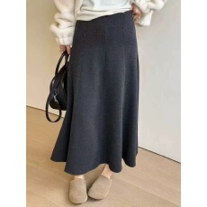 批发2025<b class='q'>新款</b>加绒韩版时尚松紧高腰显瘦空气棉大摆垂感A字裙半身裙女