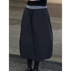 批发日系小众黑色加厚保暖<b class='q'>花苞</b><b class='q'>裙</b>女冬季新款显瘦遮肉松弛腔调半身<b class='q'>裙</b>子