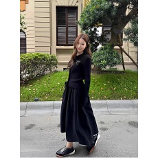 批发cokadaily人鱼 秋冬赫本风羊毛设计感蓬蓬<b class='q'>花苞</b><b class='q'>裙</b>半身<b class='q'>裙</b><b class='q'>长</b><b class='q'>裙</b>女