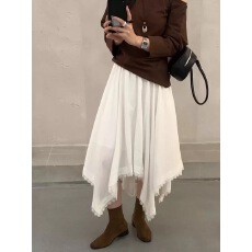 批发复古不规则拼接<b class='q'>蕾丝</b><b class='q'>半身裙</b>女2026新款松早秋显瘦松紧腰半裙a字裙