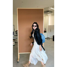 批发陈六六CHENLIULIU【月光海滩】飘逸不规则荷叶边中长款<b class='q'>半身</b>裙