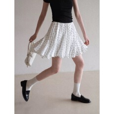 批发EGGKA碎褶荷叶边设计波点半身裙春夏季韩系高腰<b class='q'>百搭</b>气质小众短裙