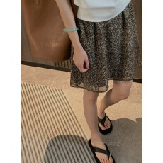 批发韩国东大门夏季<b class='q'>新款</b>休闲复古小众百搭时尚雪纺显气质豹纹半身短裙
