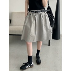 批发Awencoat 送腰带 天丝半身裙a字裙女夏季新款中<b class='q'>长款</b>遮胯显瘦裙子