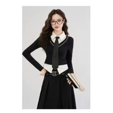 批发假两件<b class='q'>短袖</b><b class='q'>衬衫</b>女款小个子夏季高知穿搭miu系学院风翻领收腰上衣