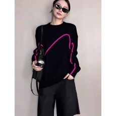 批发早秋穿搭炸街独特漂亮<b class='q'>小衫</b>高级感巨好看轻奢减龄洋气黑色德绒<b class='q'>长袖</b>