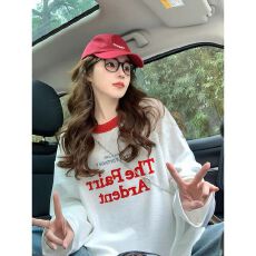 批发原版做法】减龄<b class='q'>宽松</b>内搭打底衫字母印花<b class='q'>长袖</b><b class='q'>t</b><b class='q'>恤</b>