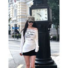 批发官图 【原版质量】辣妹美式印花修身显瘦长袖<b class='q'>T</b><b class='q'>恤</b>打底衫