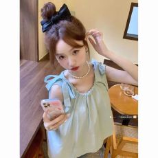 批发法式甜美减龄无袖小吊带背心女内搭夏季绑带<b class='q'>宽松</b>显瘦气质小衫上衣