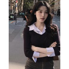 批发【官图 随心裁莫代尔260克2*2】设计感<b class='q'>秋</b>冬季新款学院风长袖T恤