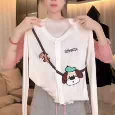 批发夏季薄款木耳边微透长袖外穿开衫防晒显瘦上衣女潮