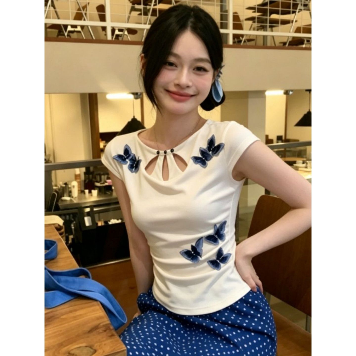 경관 그림 와 사고 방식 모달 260 그램 1 1 디자인 센스 아니요 명중 섹션 자이언트 잘 생긴 ~ 중 반팔 티셔츠 여성
