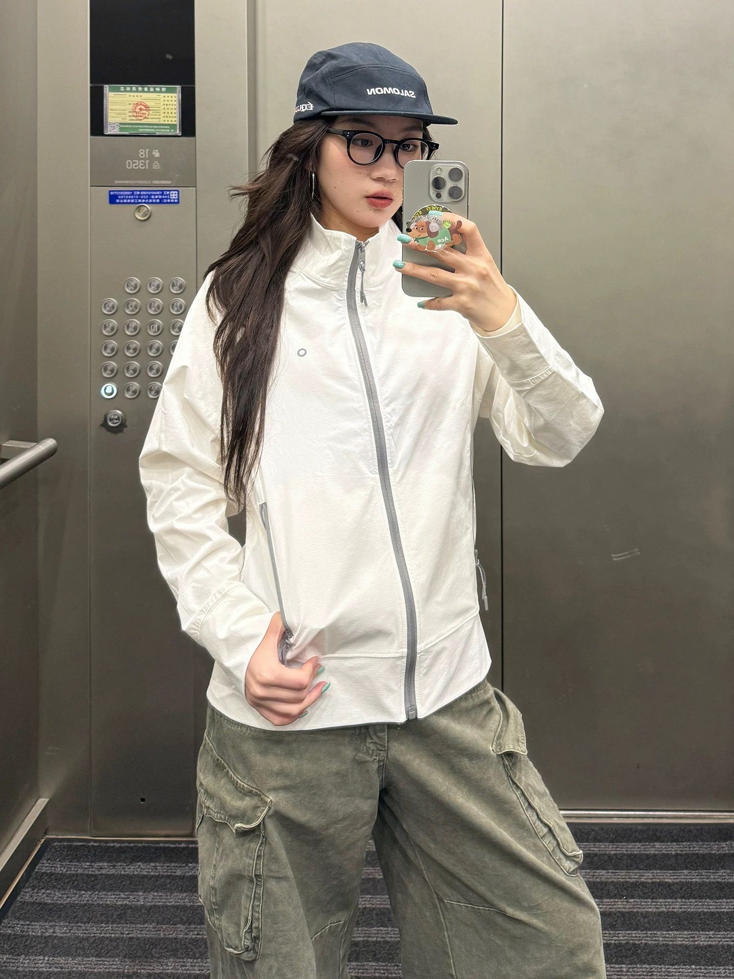 원본 품질 2026 여름 새로운 화이트 스탠드 칼라 자외선 차단 의류 여성 코트 루즈핏 통기성 다용도 트렌디