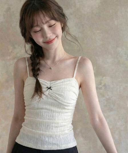 원본 원단 부드러운 달콤함 레이스 캐미솔 여름 슈퍼 잘 생긴 몸매 가꾸기 슬림해 보이는 외부 가져 가라. 품격 맨위
