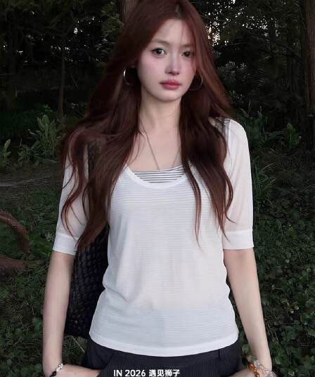 라이 경기 서울 160 그램 원본 컬러 짜임 기사 프랑스식 순수한 욕망 바람 마이크로 ~을 통해 자외선 차단 블라우스 투피스 세트