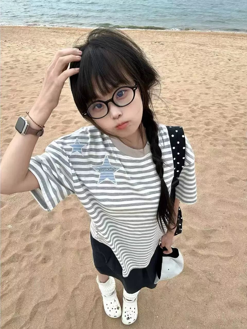 자수 네리 가게 천 순면 220 그램 면 음식 털 느낌 반팔 티셔츠