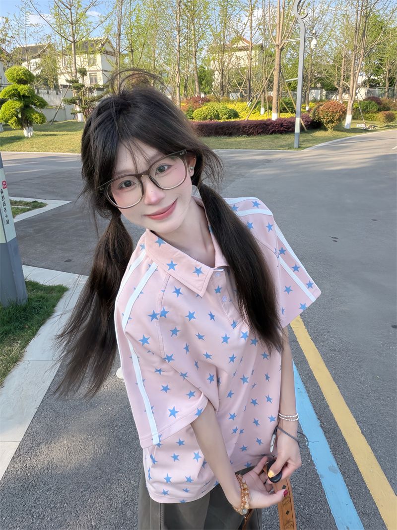 좋은 품질 리본 자수 네리 가게 천 19 지점 220 그램 순면 삽입 어깨 소매 반팔 티셔츠