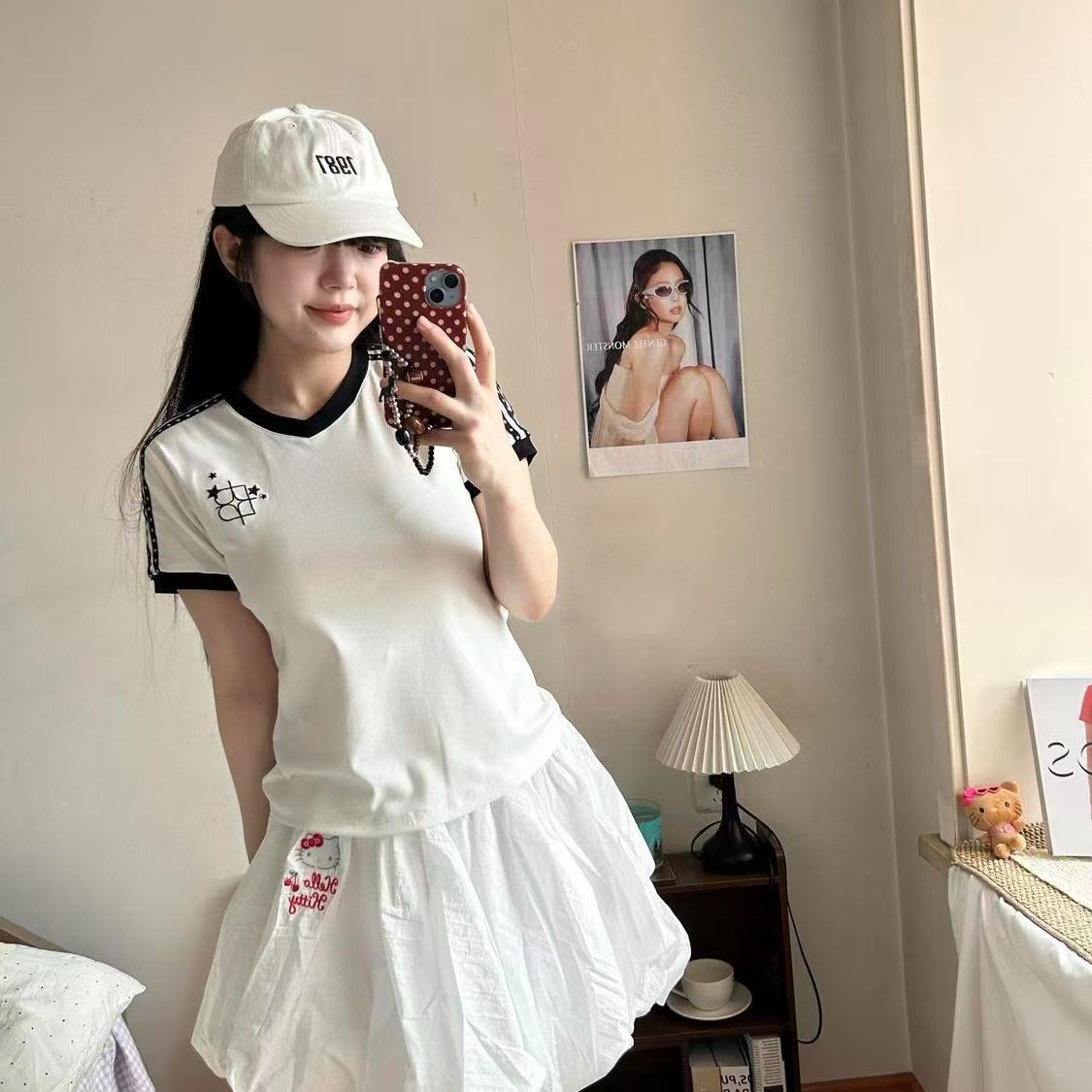 원본 솜씨 자수 40 오스트리아 세대 서울 210 그램 순면 반팔 티셔츠 여성