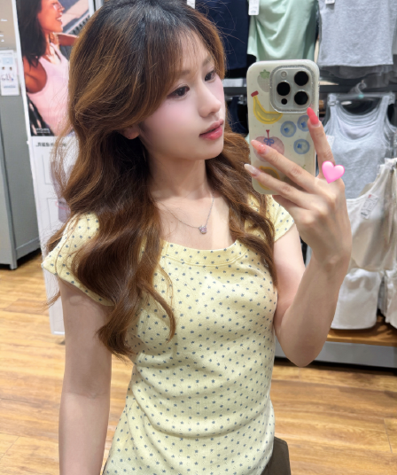 원본 형세 천 자카드 전체 인쇄 u 칼라 반팔 티셔츠 맨위 생방송 품질